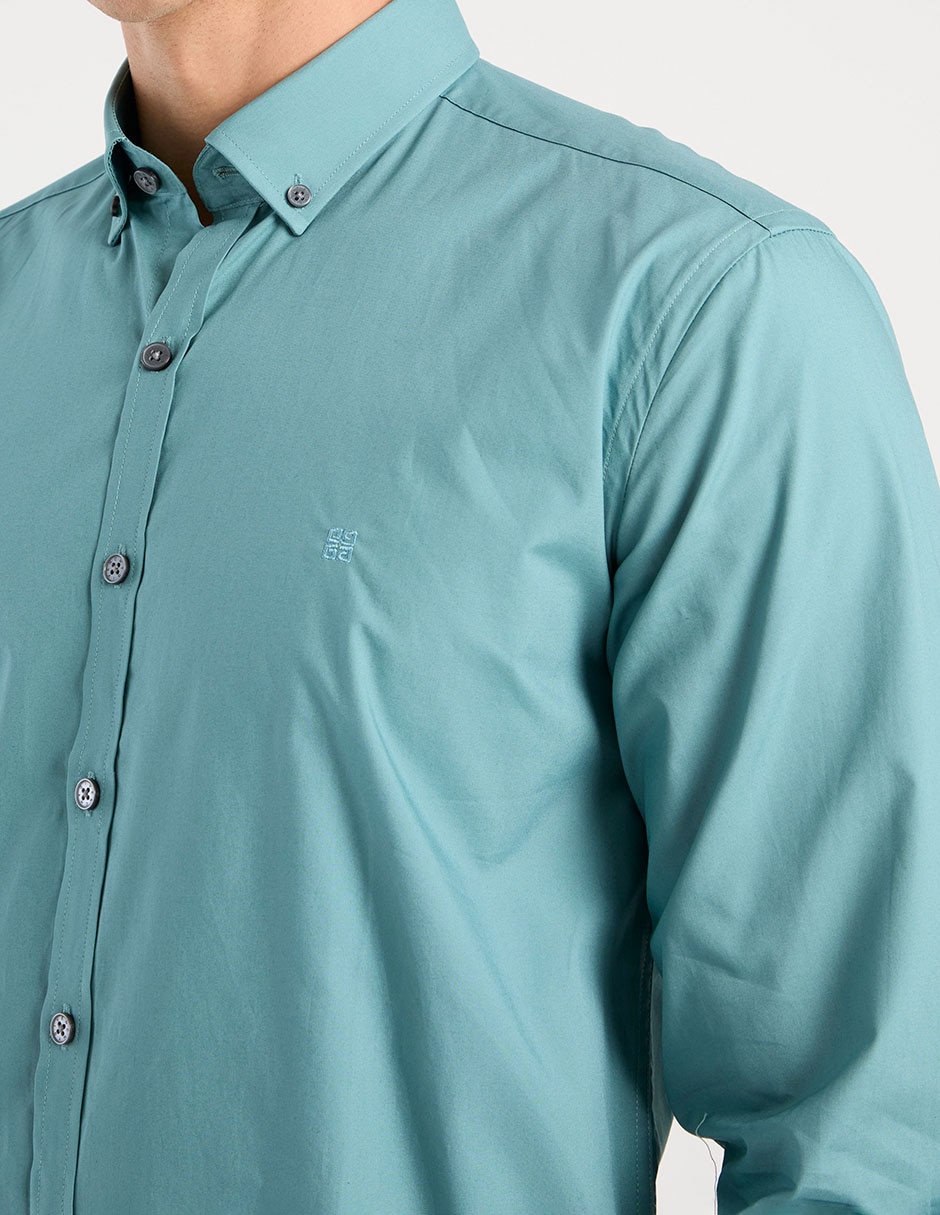 Camisa casual manga larga para hombre 4