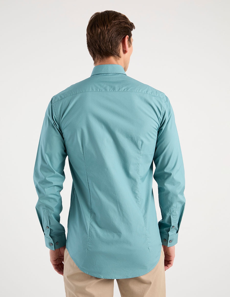Camisa casual manga larga para hombre 6