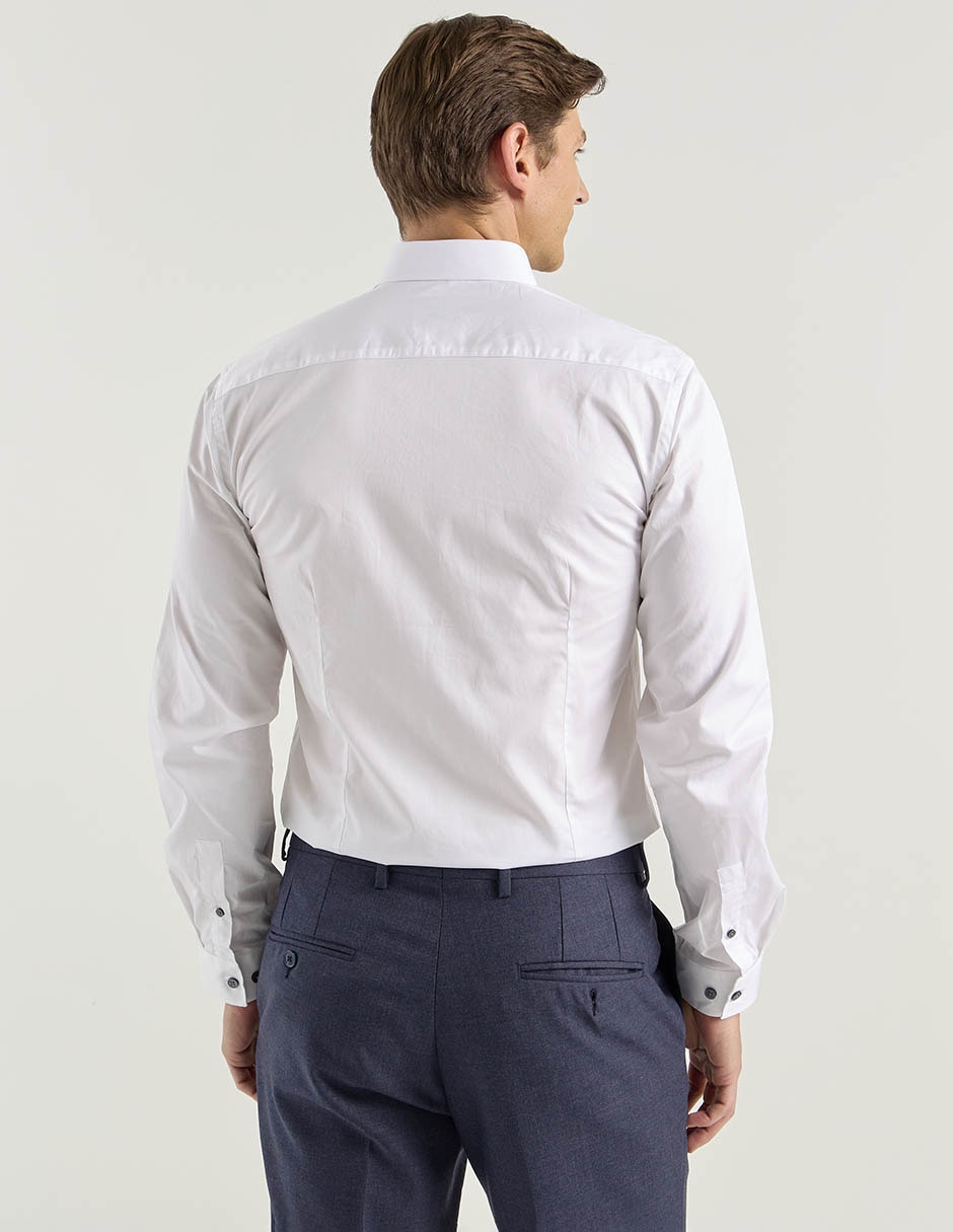 Camisa casual de algodón manga larga para hombre 2