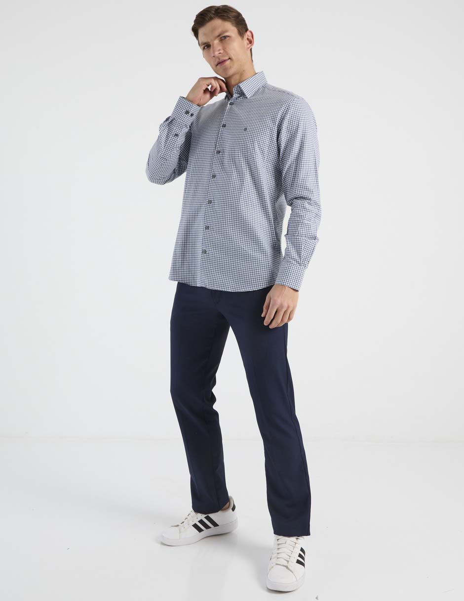 Camisa casual de algodón manga larga para hombre 3