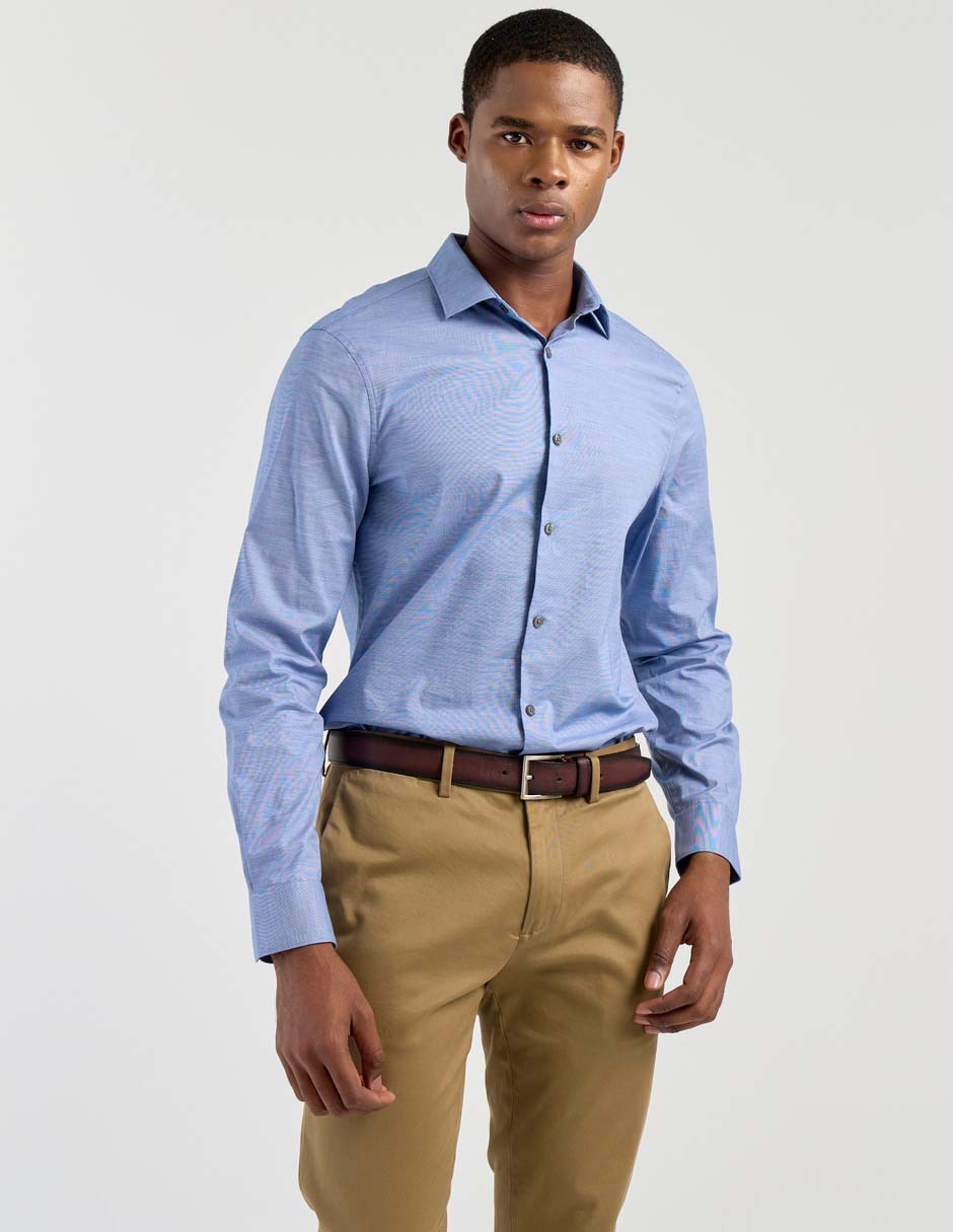 Camisa casual de algodón manga larga para hombre Camisa casual de algodón manga larga para hombre