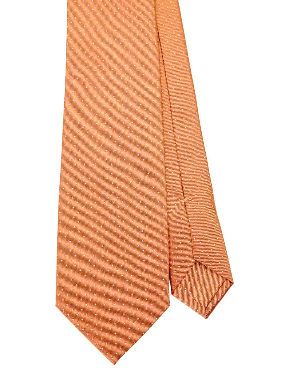 Corbata regular de seda estampado lunares para hombre