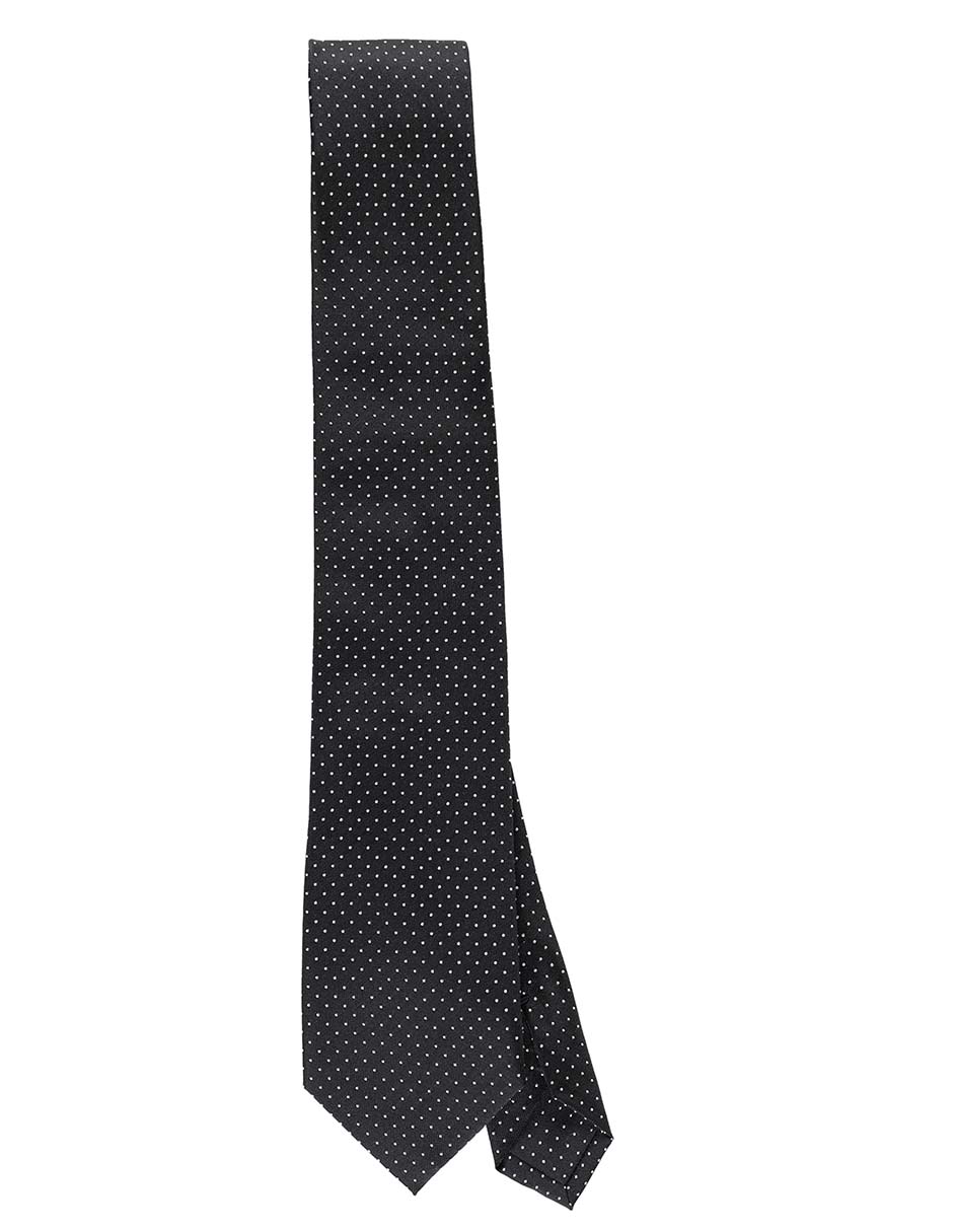Corbata regular de seda estampado lunares para hombre