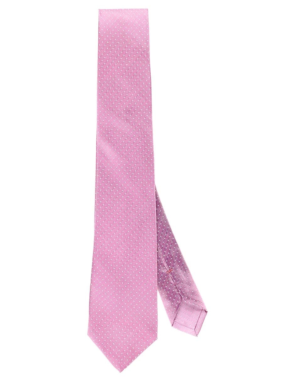 Corbata regular de seda estampado lunares para hombre