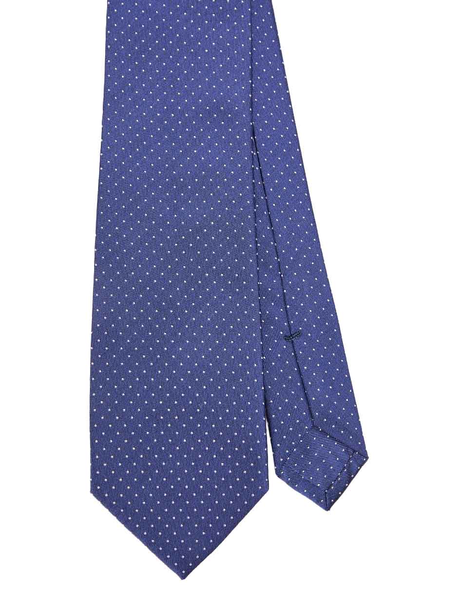 Corbata regular de seda estampado lunares para hombre