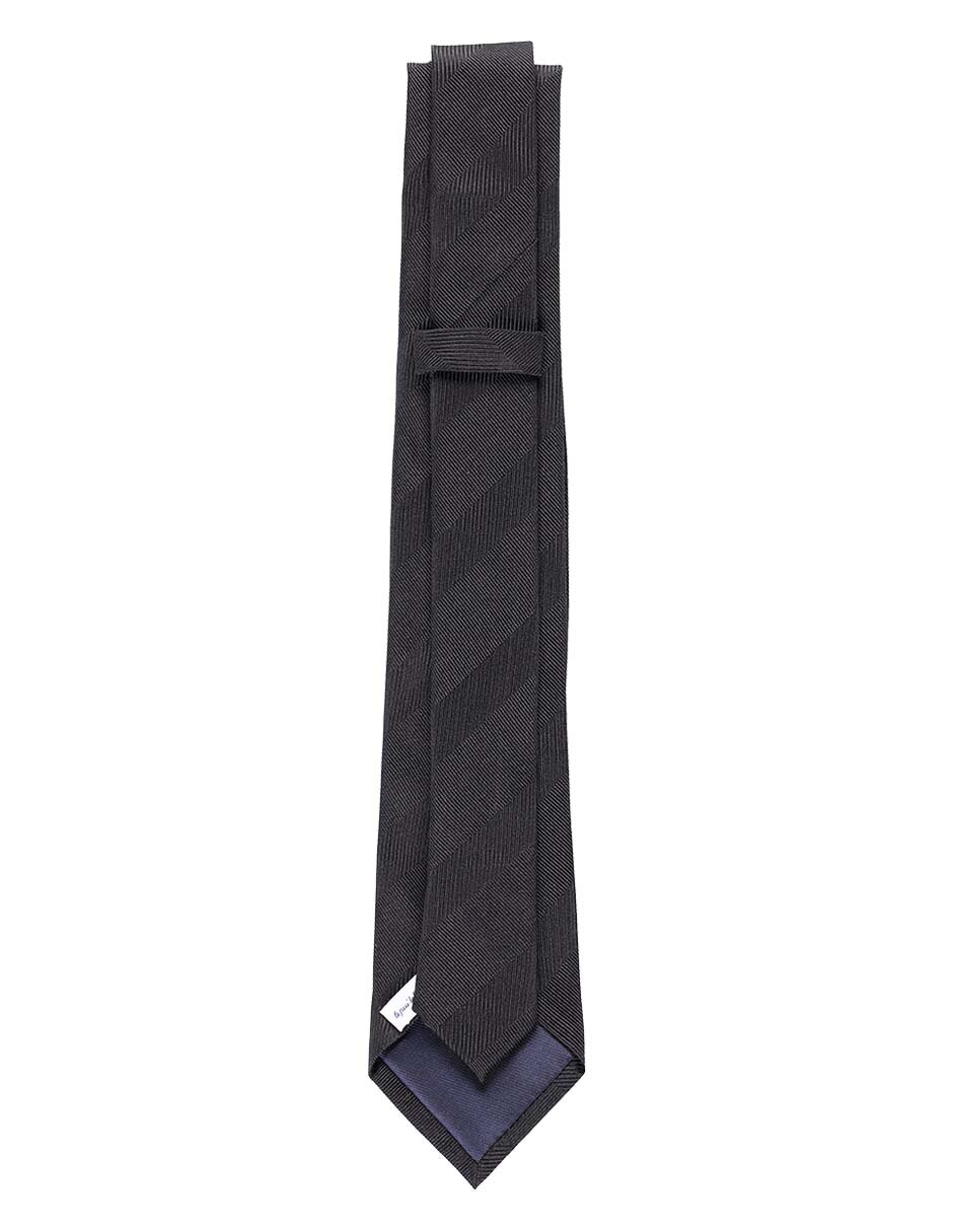 Corbata regular de seda estampado a rayas para hombre 2