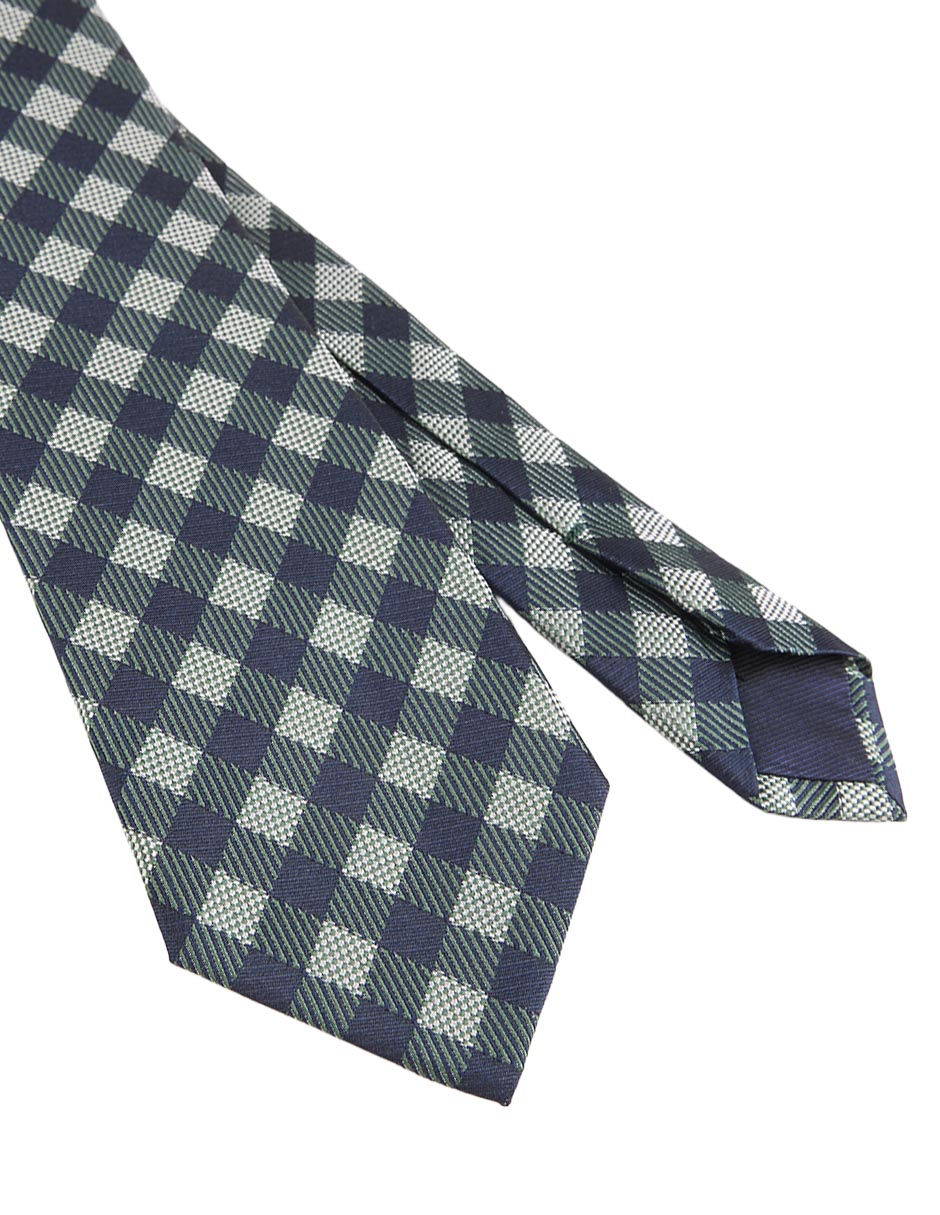 Corbata regular de seda estampado rombos para hombre 3
