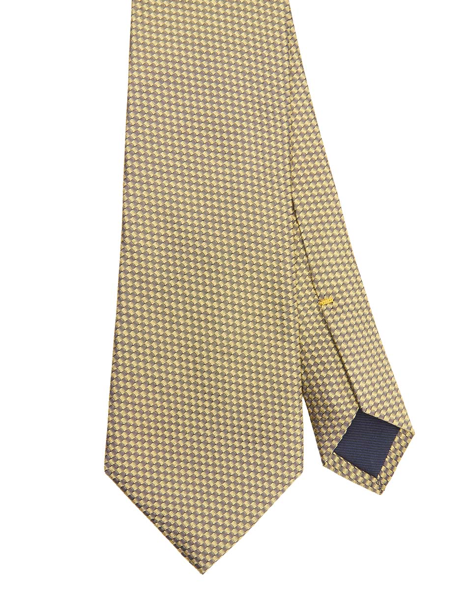 Corbata regular de seda estampado a cuadros para hombre