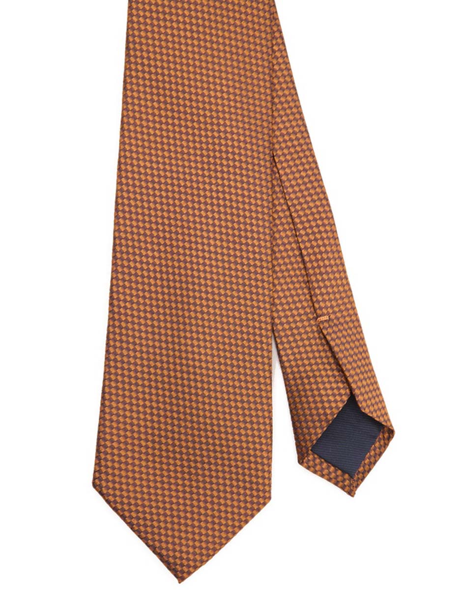 Corbata regular de seda estampado a cuadros para hombre