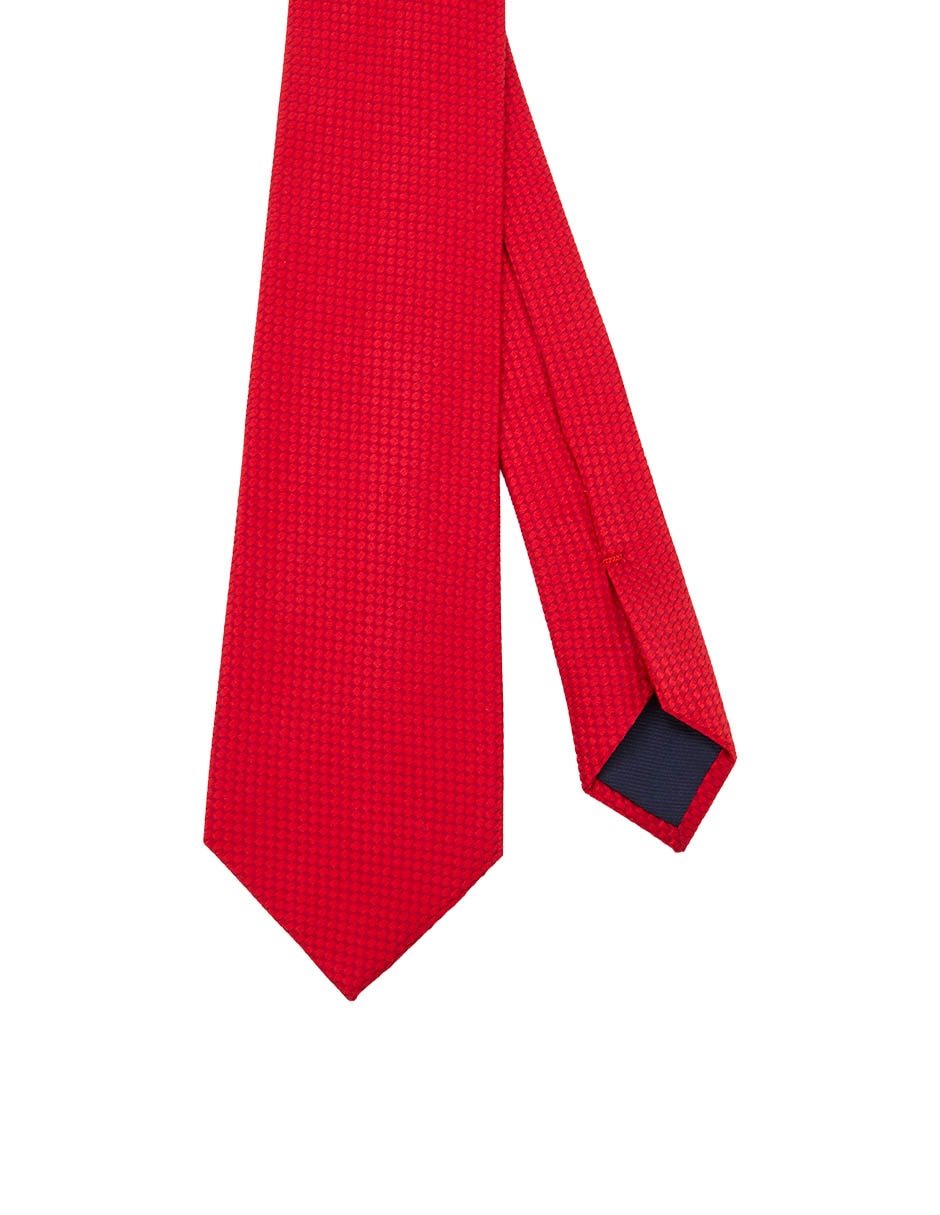 Corbata regular de seda estampado a cuadros para hombre