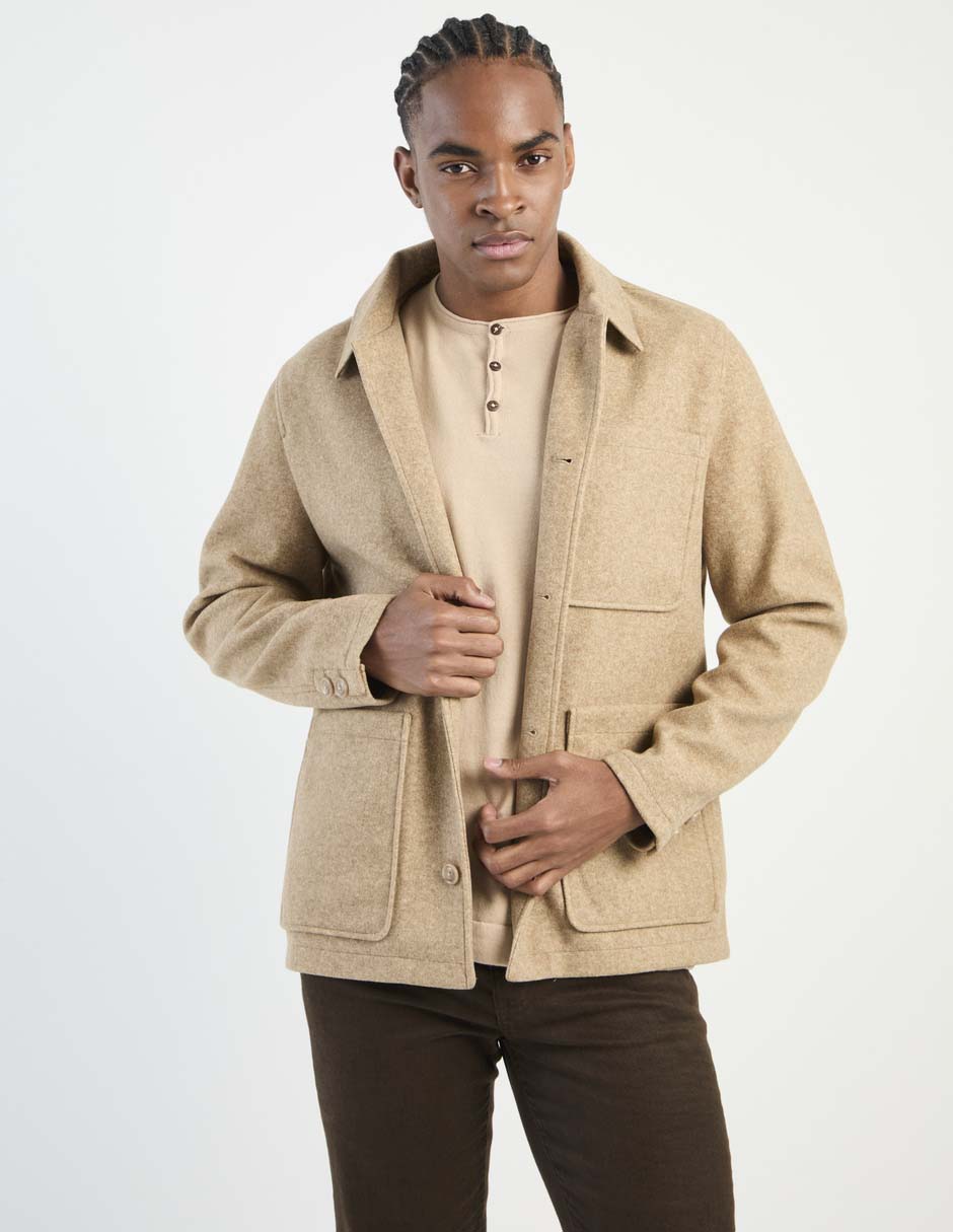 Sobrecamisa casual manga larga para hombre Sobrecamisa casual manga larga para hombre