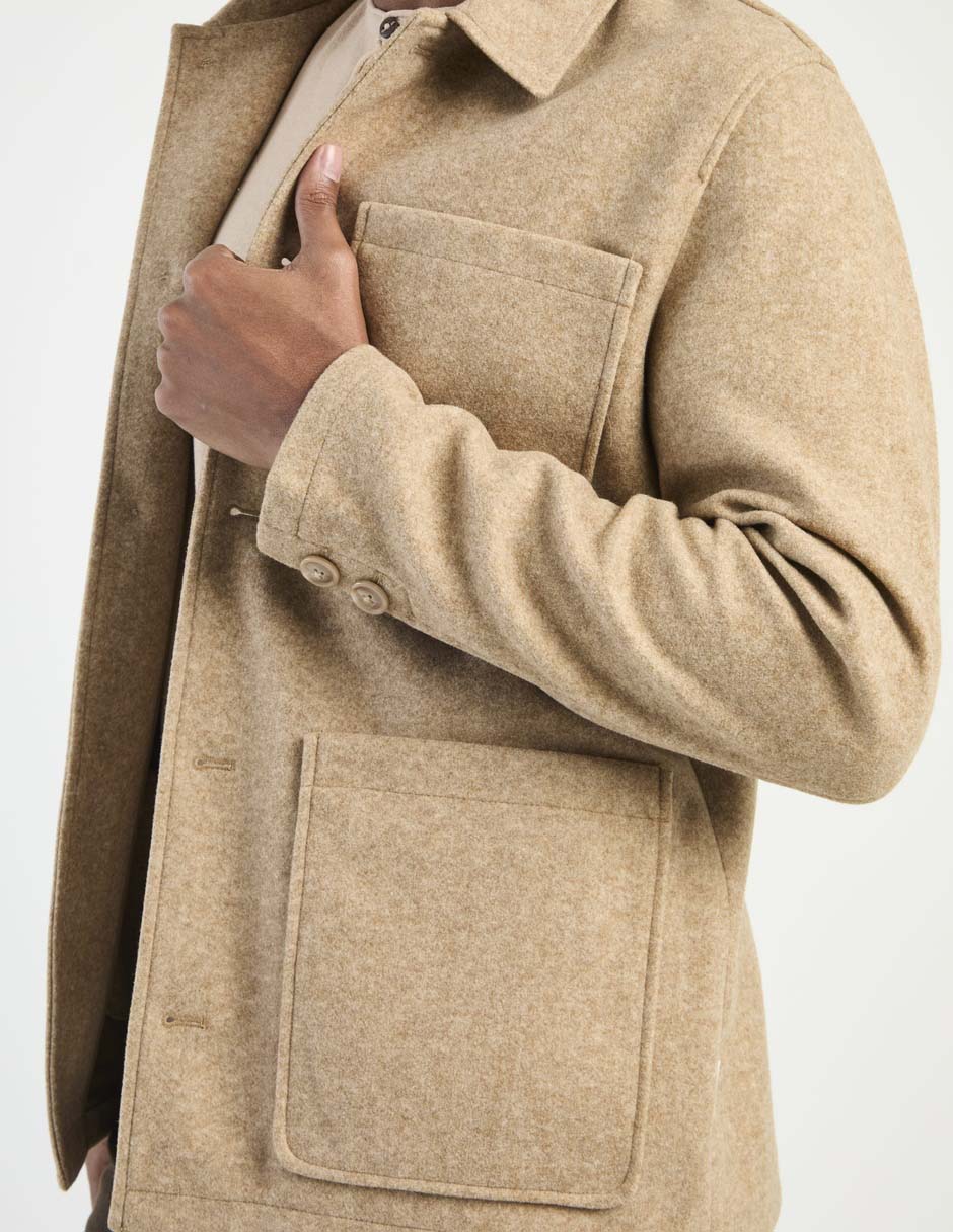 Sobrecamisa casual manga larga para hombre 4