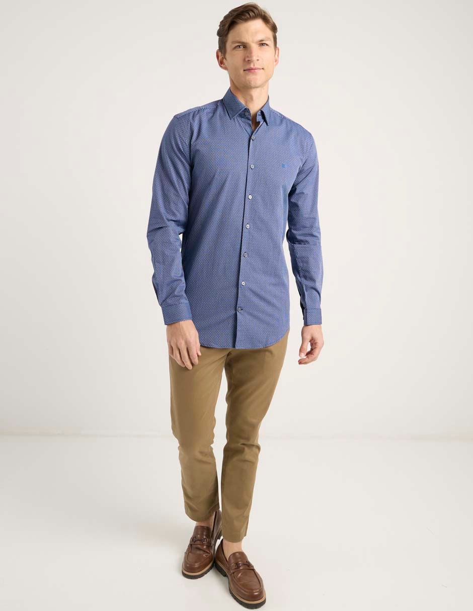 Camisa casual de algodón manga larga para hombre 3