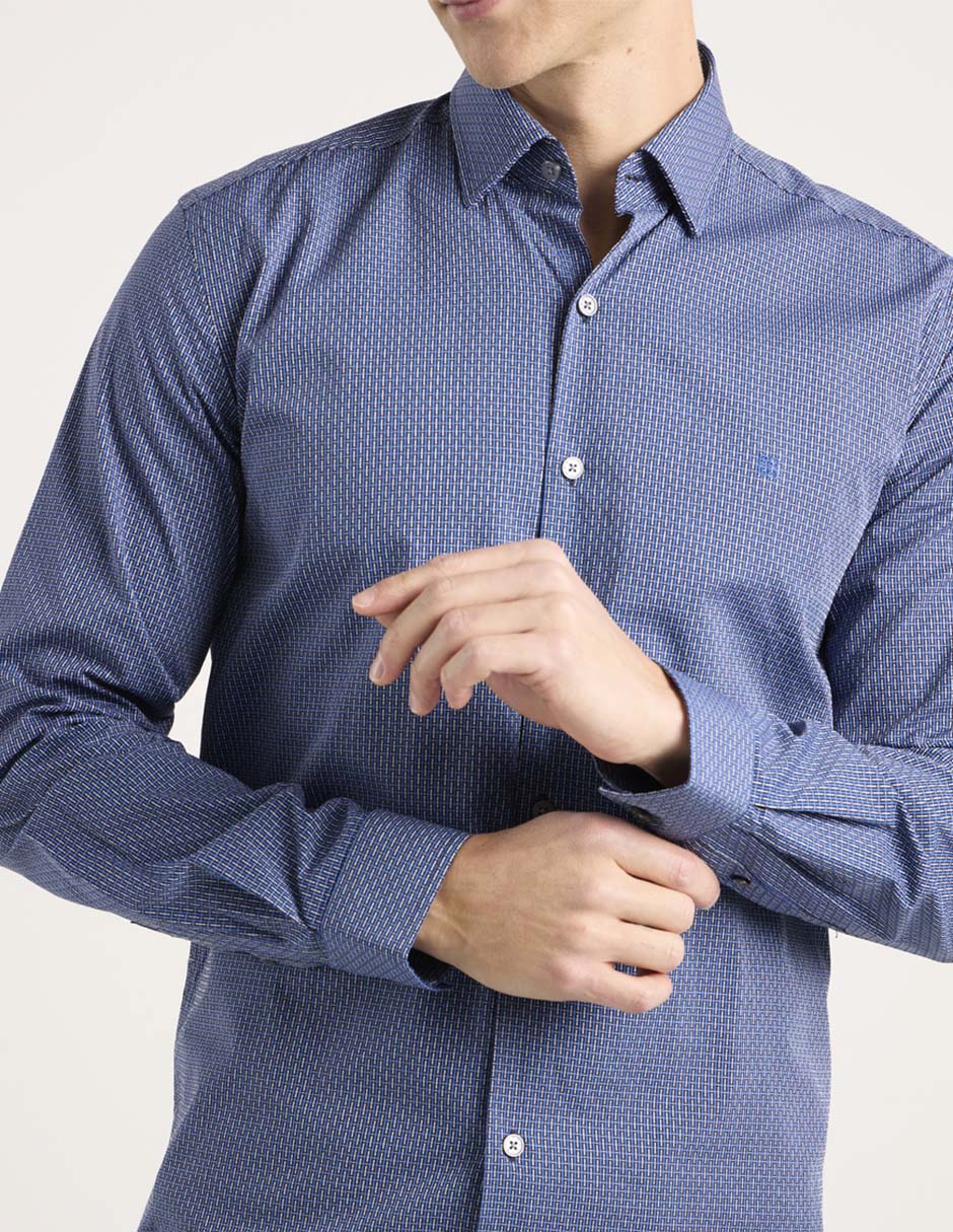 Camisa casual de algodón manga larga para hombre 4