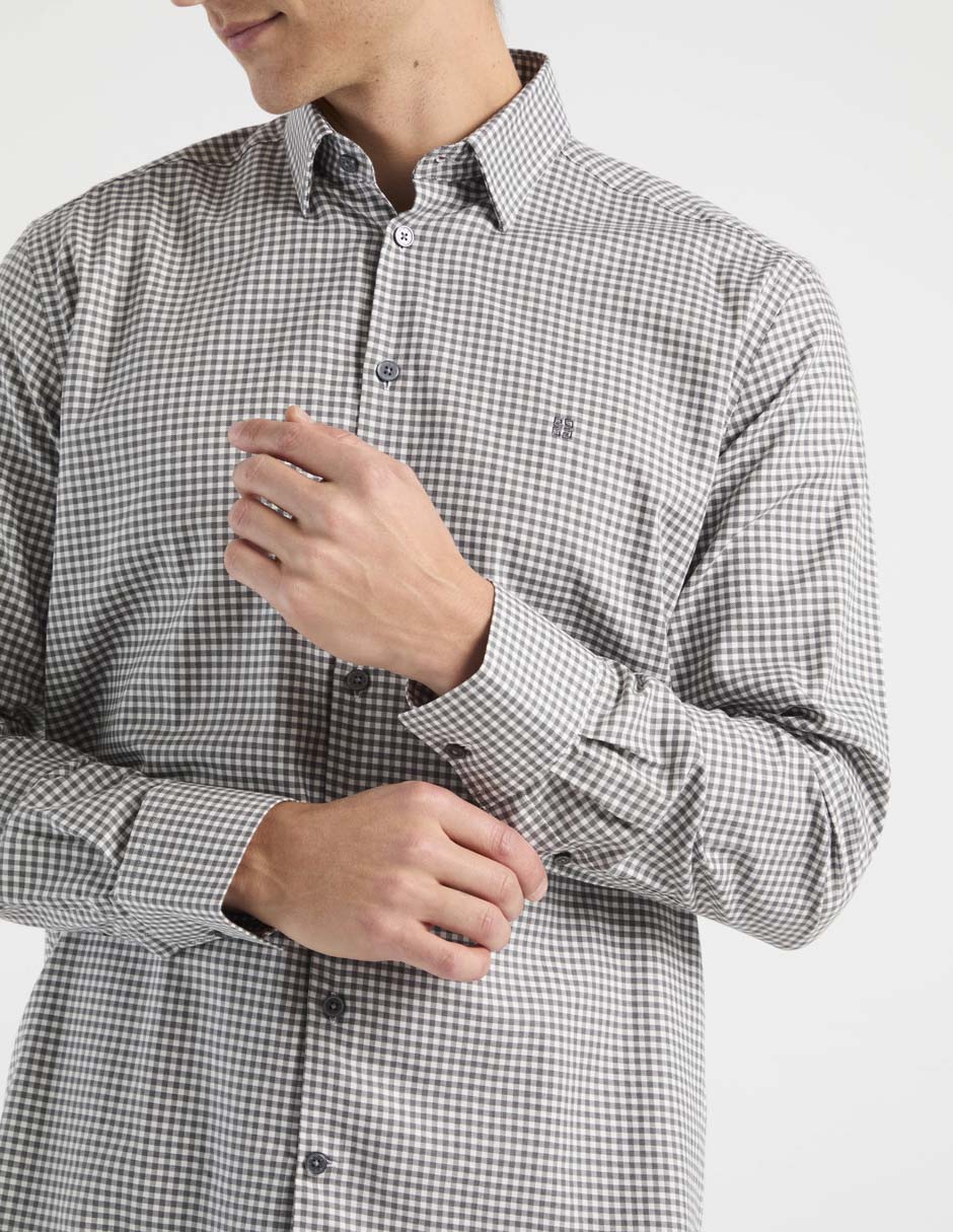Camisa casual de algodón manga larga para hombre 4