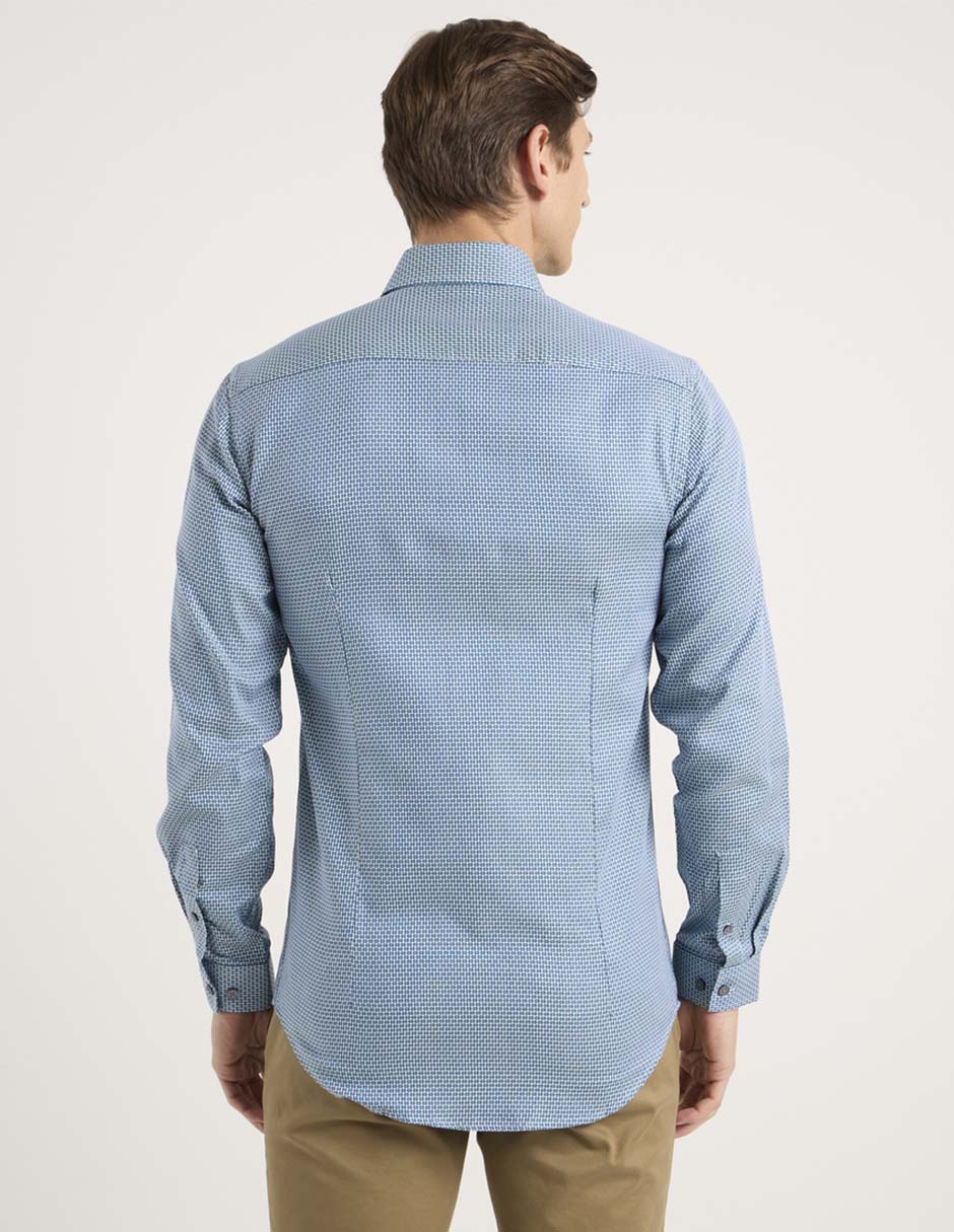 Camisa casual de algodón manga larga para hombre 2