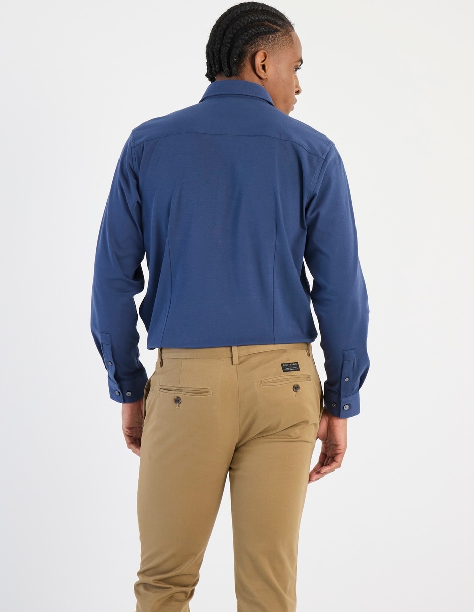 Camisa casual de algodón manga larga para hombre 2