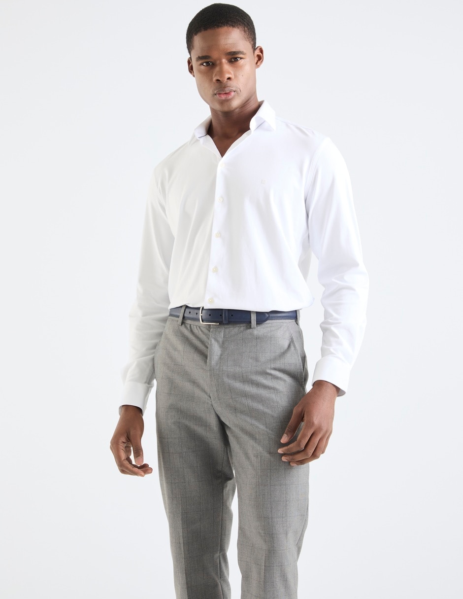 Camisa casual algodón manga larga para hombre Camisa casual algodón manga larga para hombre