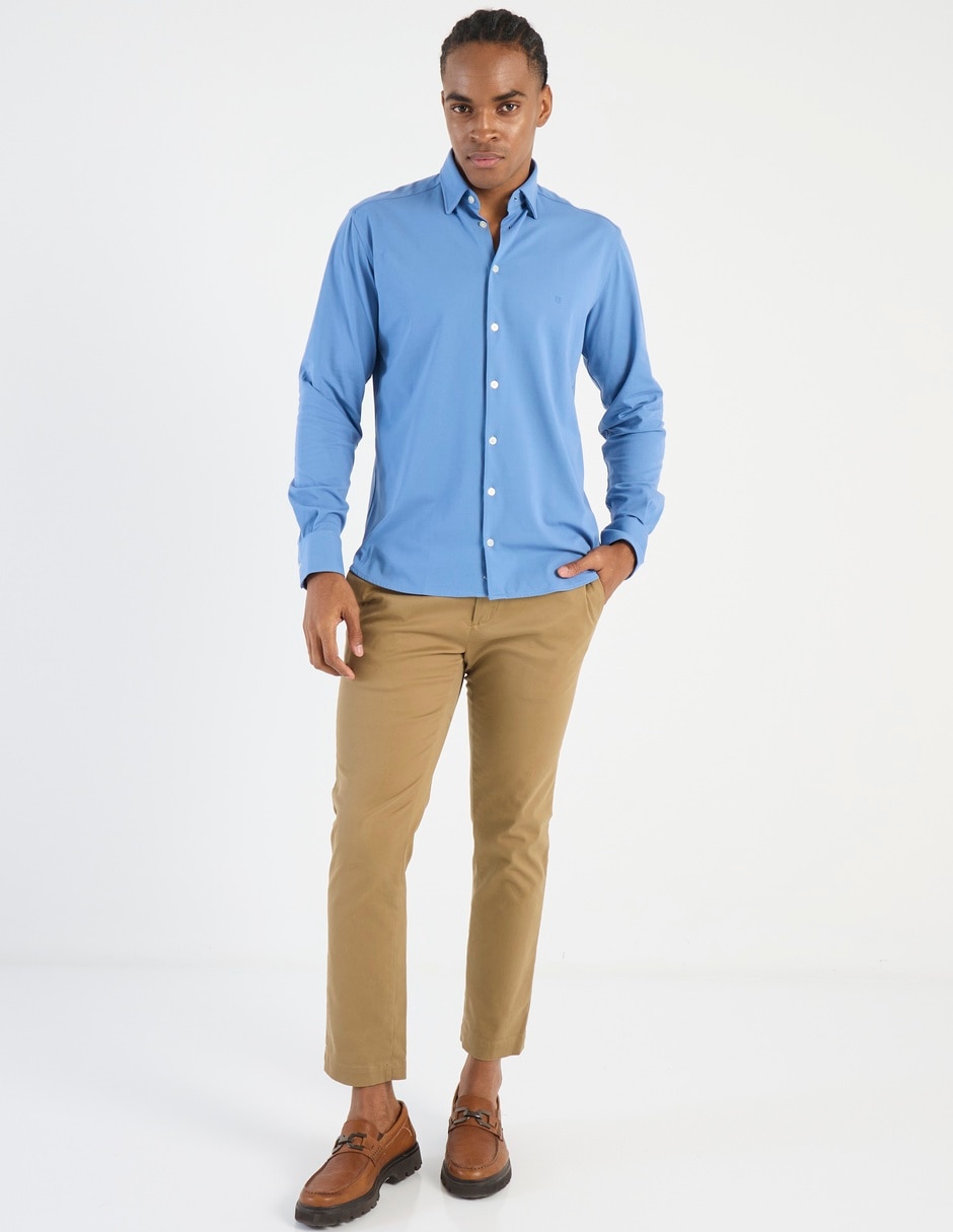Camisa casual de algodón manga larga para hombre 3