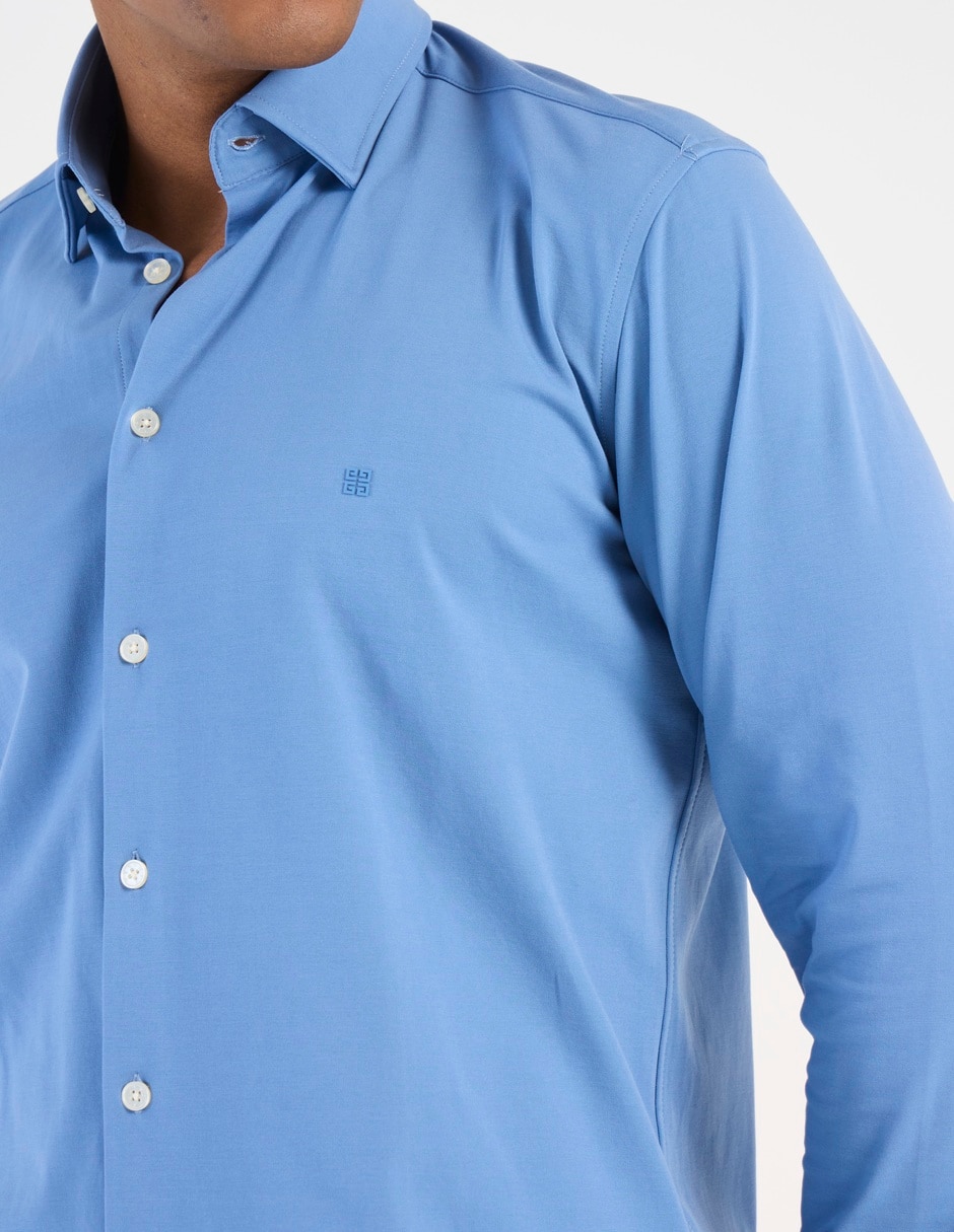 Camisa casual de algodón manga larga para hombre 4