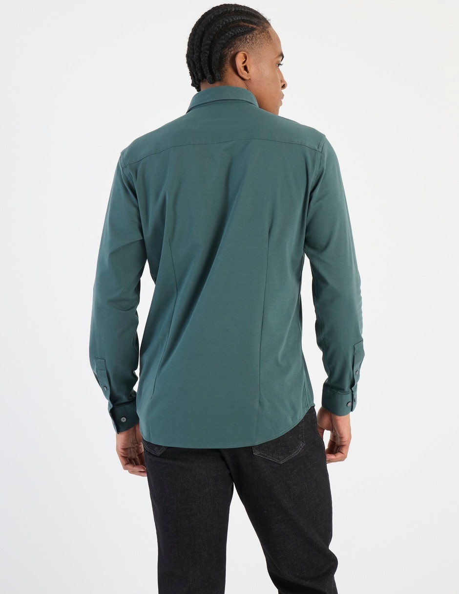 Camisa casual de algodón manga larga para hombre 2