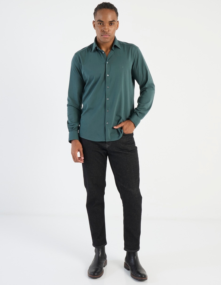 Camisa casual de algodón manga larga para hombre 3
