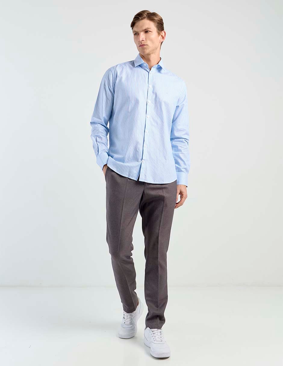 Camisa casual manga larga para hombre 3