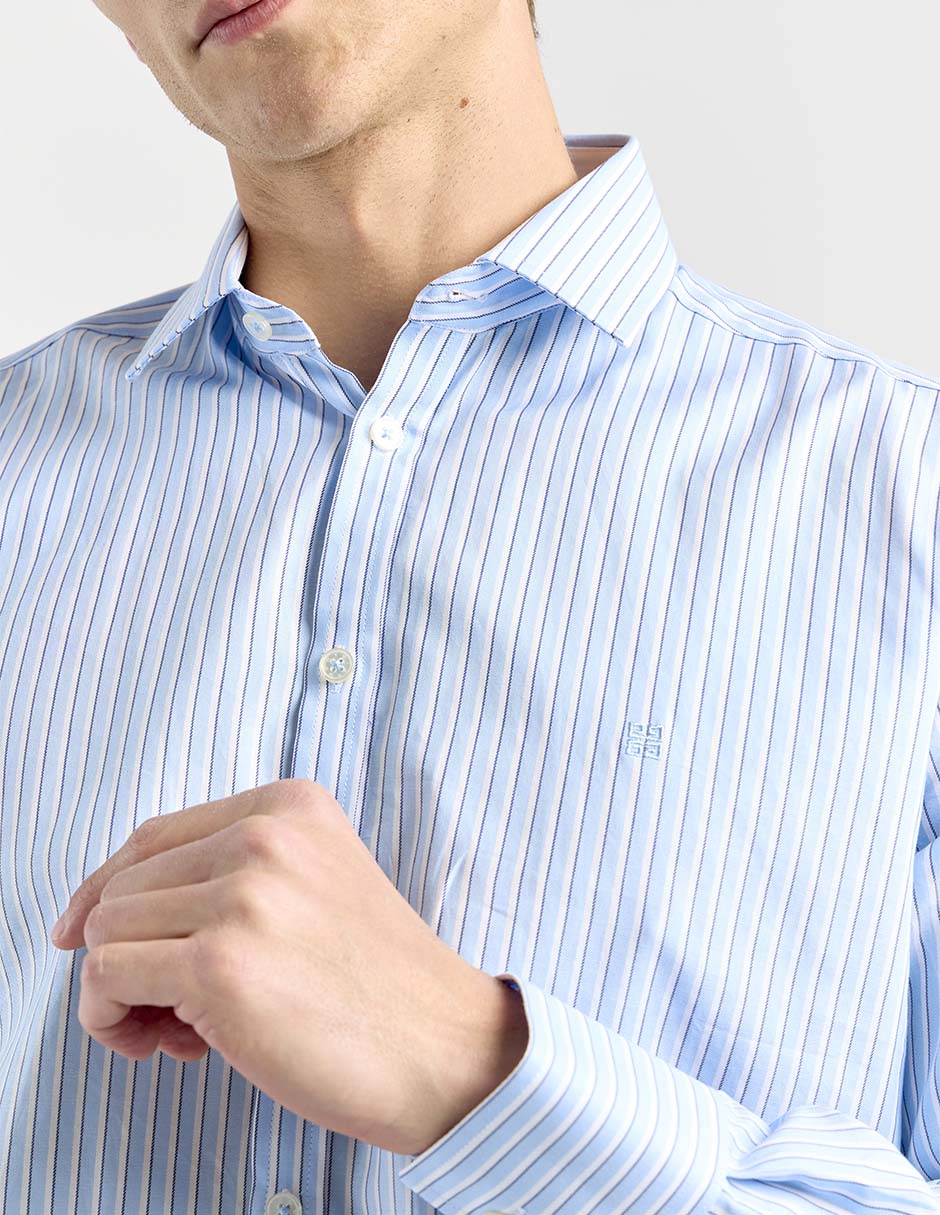 Camisa casual manga larga para hombre 4
