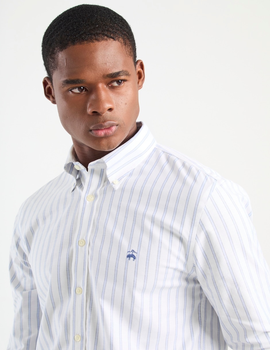 Camisa casual de algodón manga larga para hombre 4