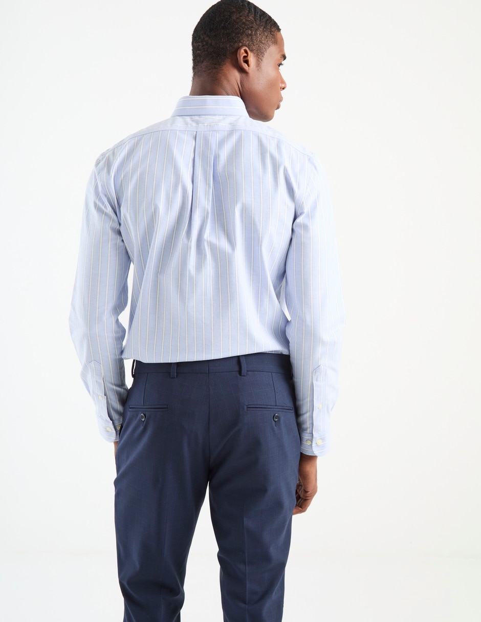 Camisa business casual de algodón manga larga para hombre 2