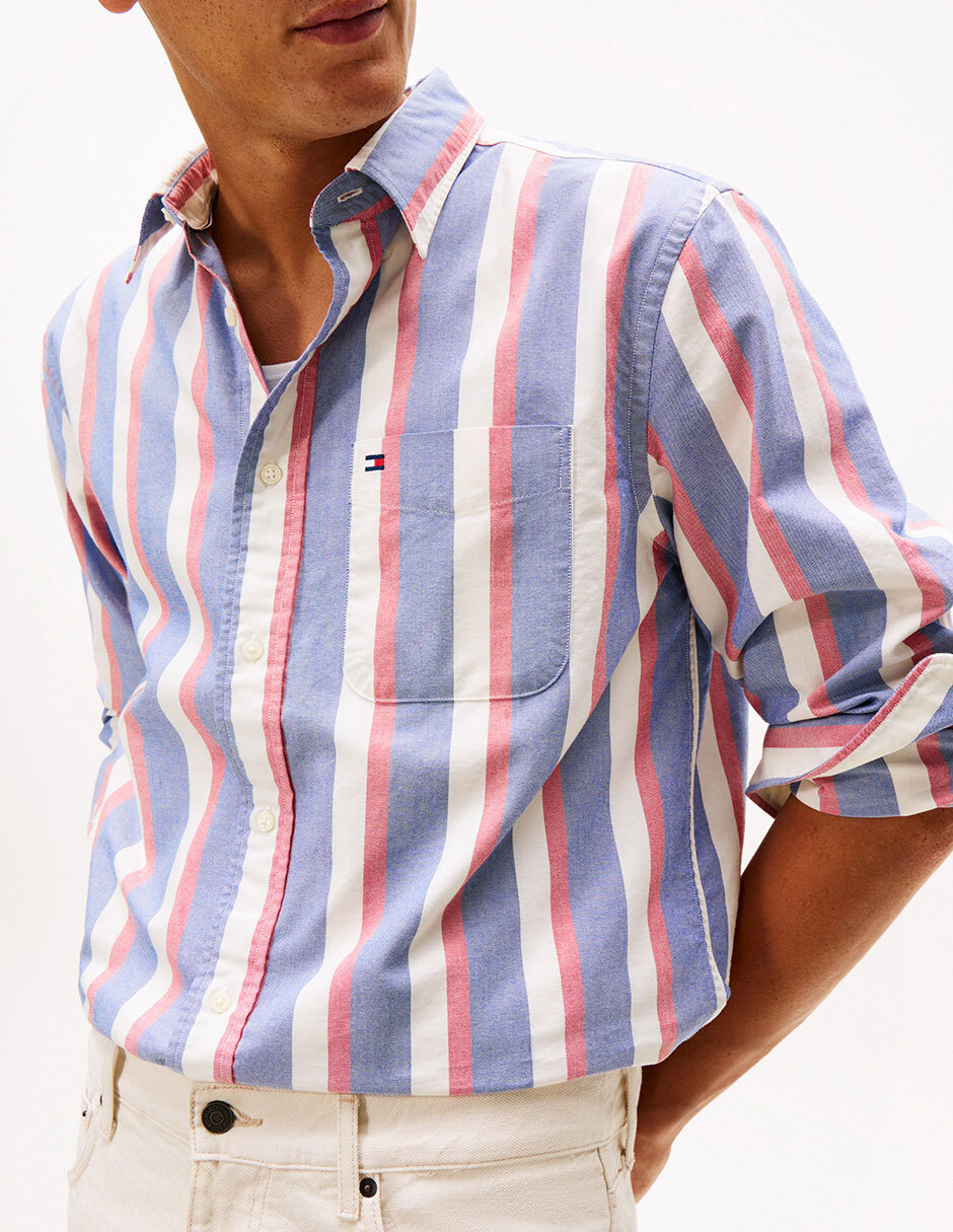 Camisa casual de algodón manga larga para hombre 2