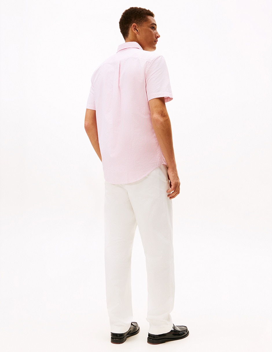 Camisa casual de algodón manga corta para hombre 4