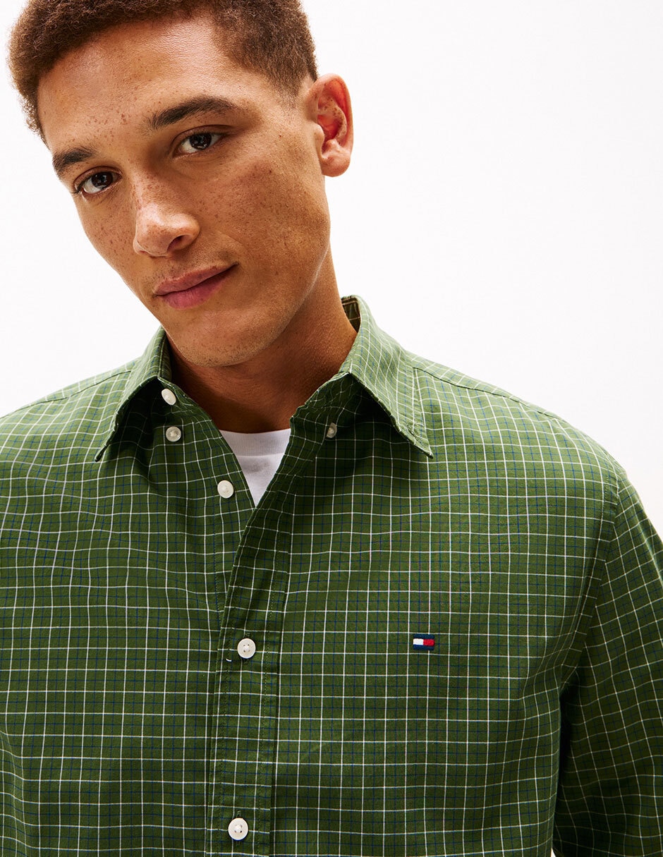 Camisa casual de algodón manga larga para hombre 2
