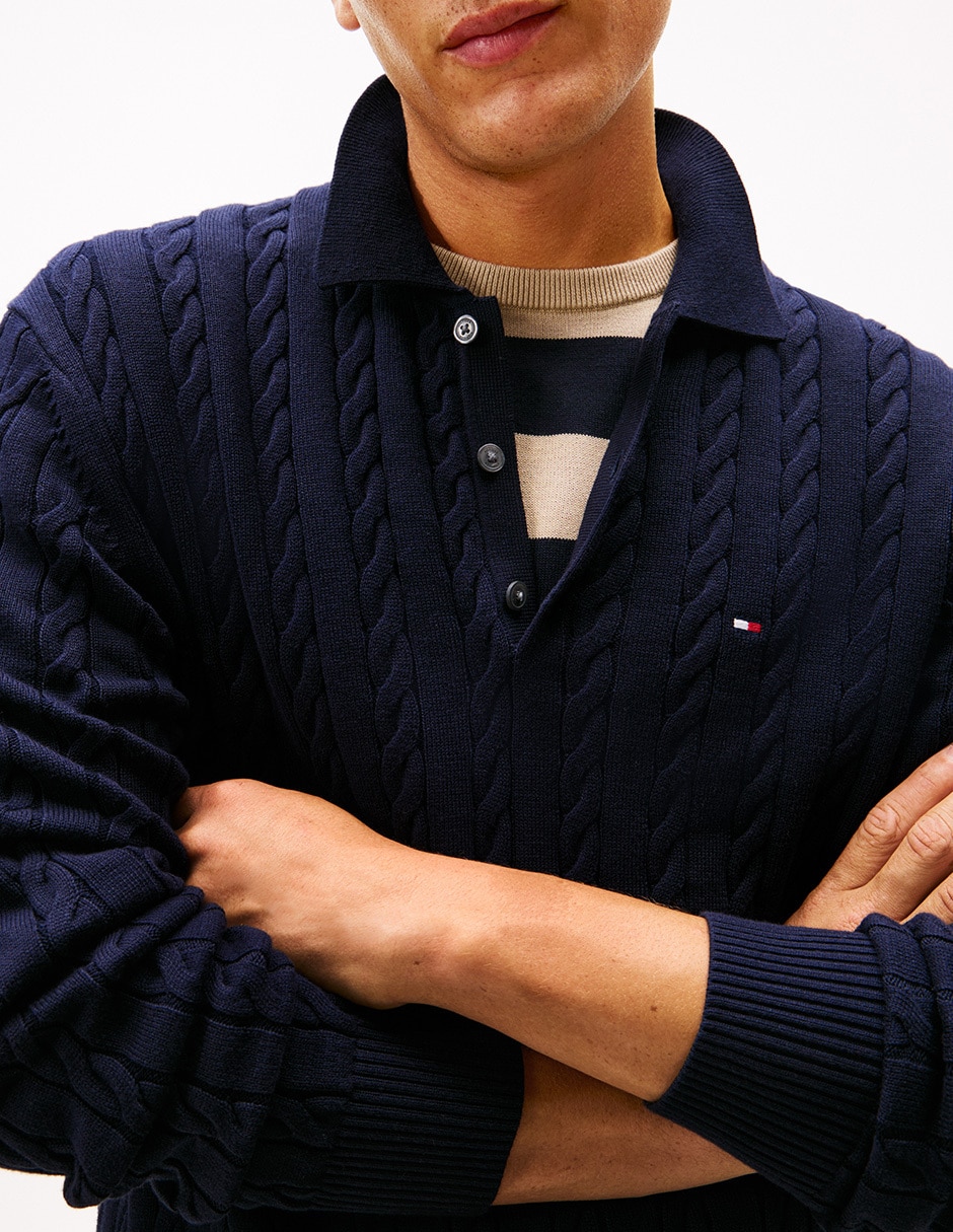 Suéter cuello polo para hombre 2