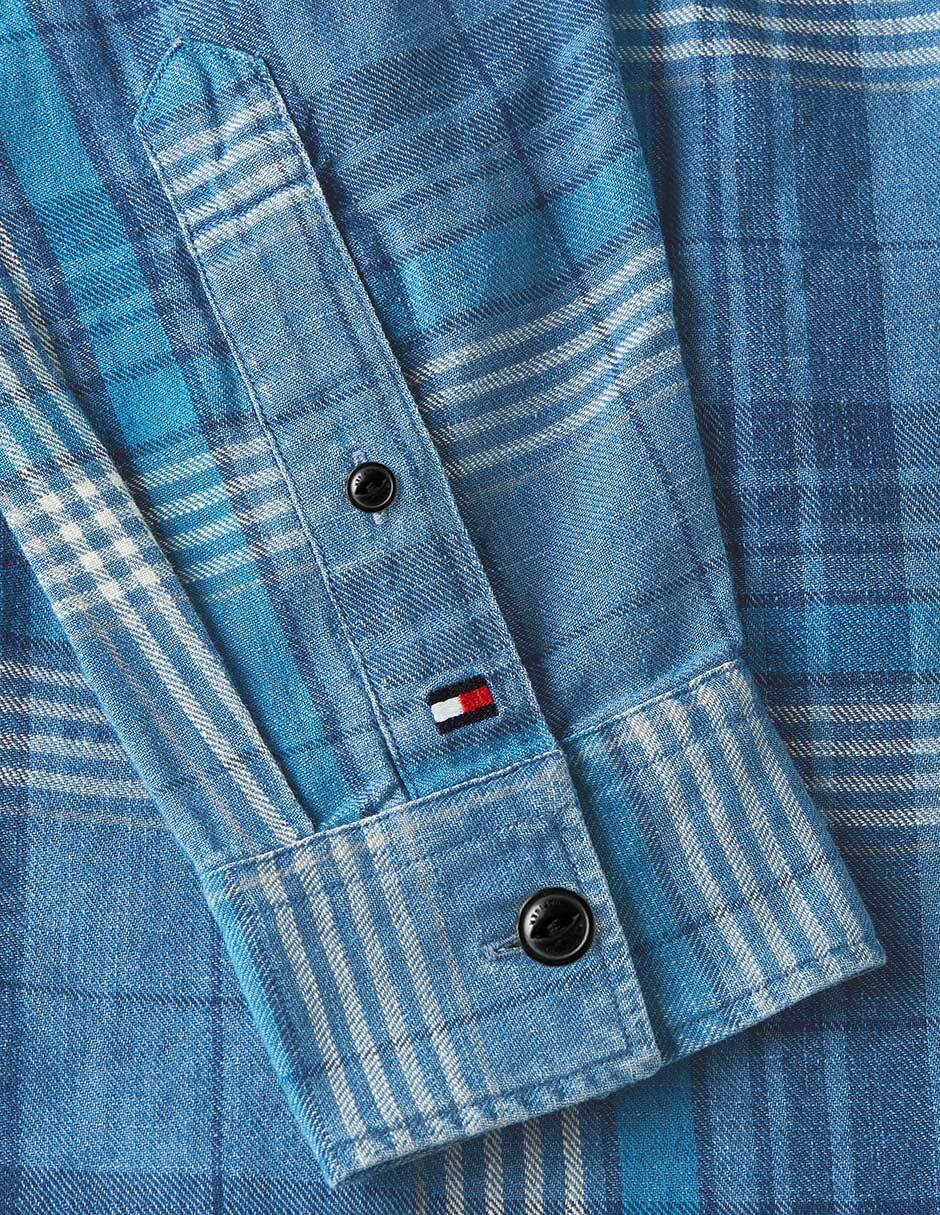 Camisa casual de algodón manga larga para hombre 4