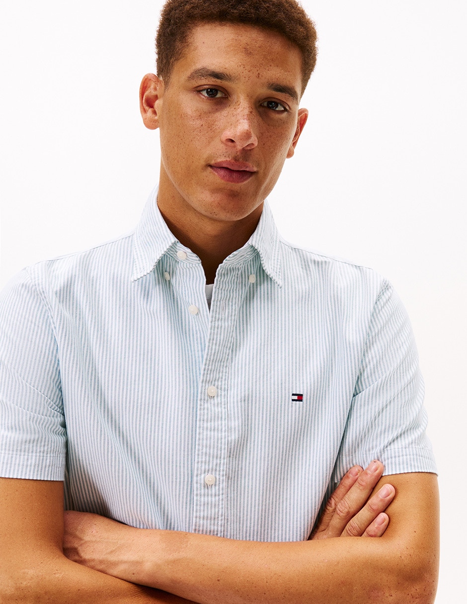 Camisa casual de algodón manga corta para hombre 2
