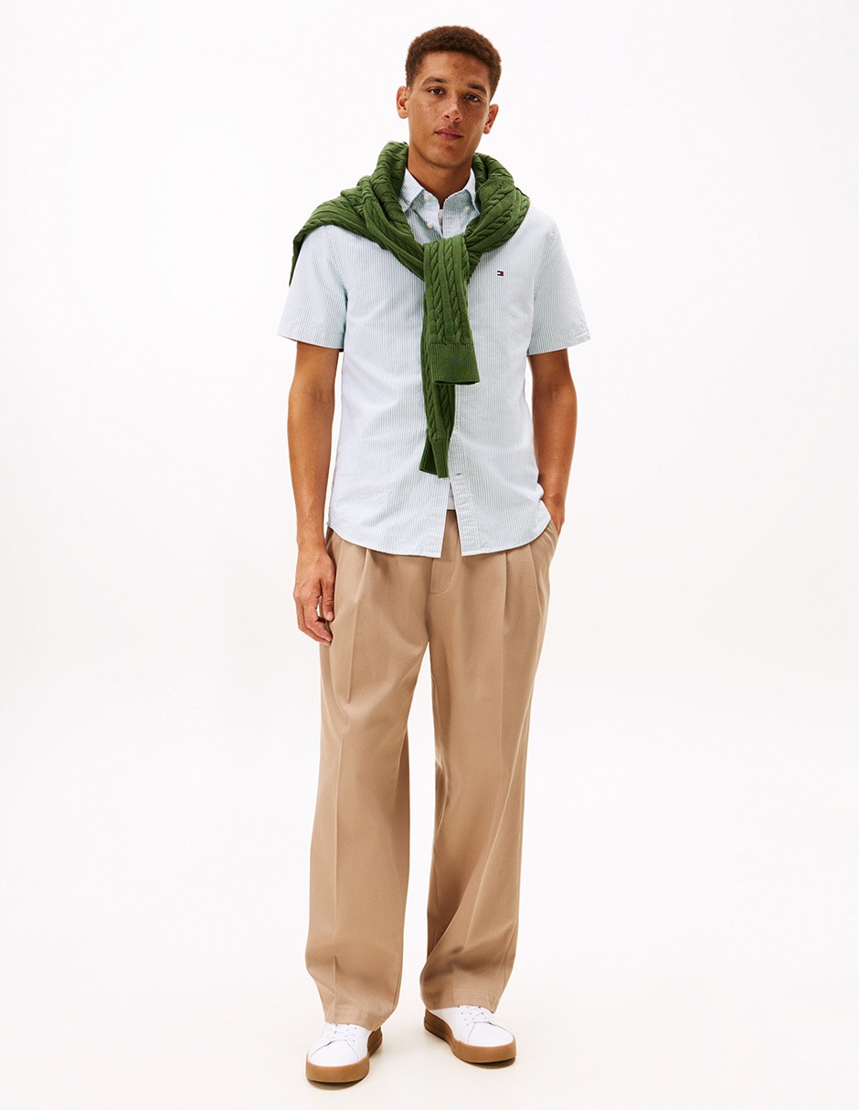 Camisa casual de algodón manga corta para hombre 3