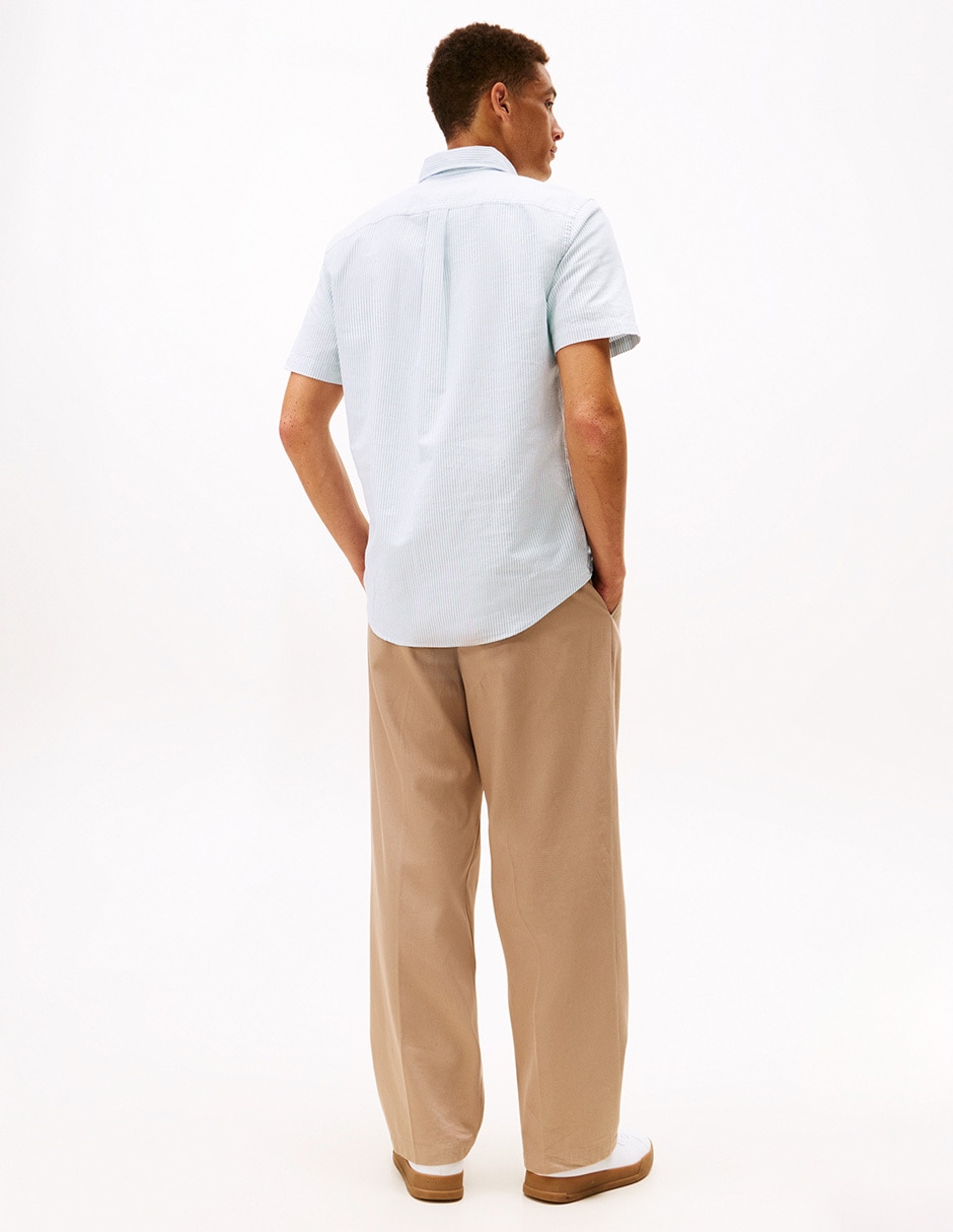 Camisa casual de algodón manga corta para hombre 4