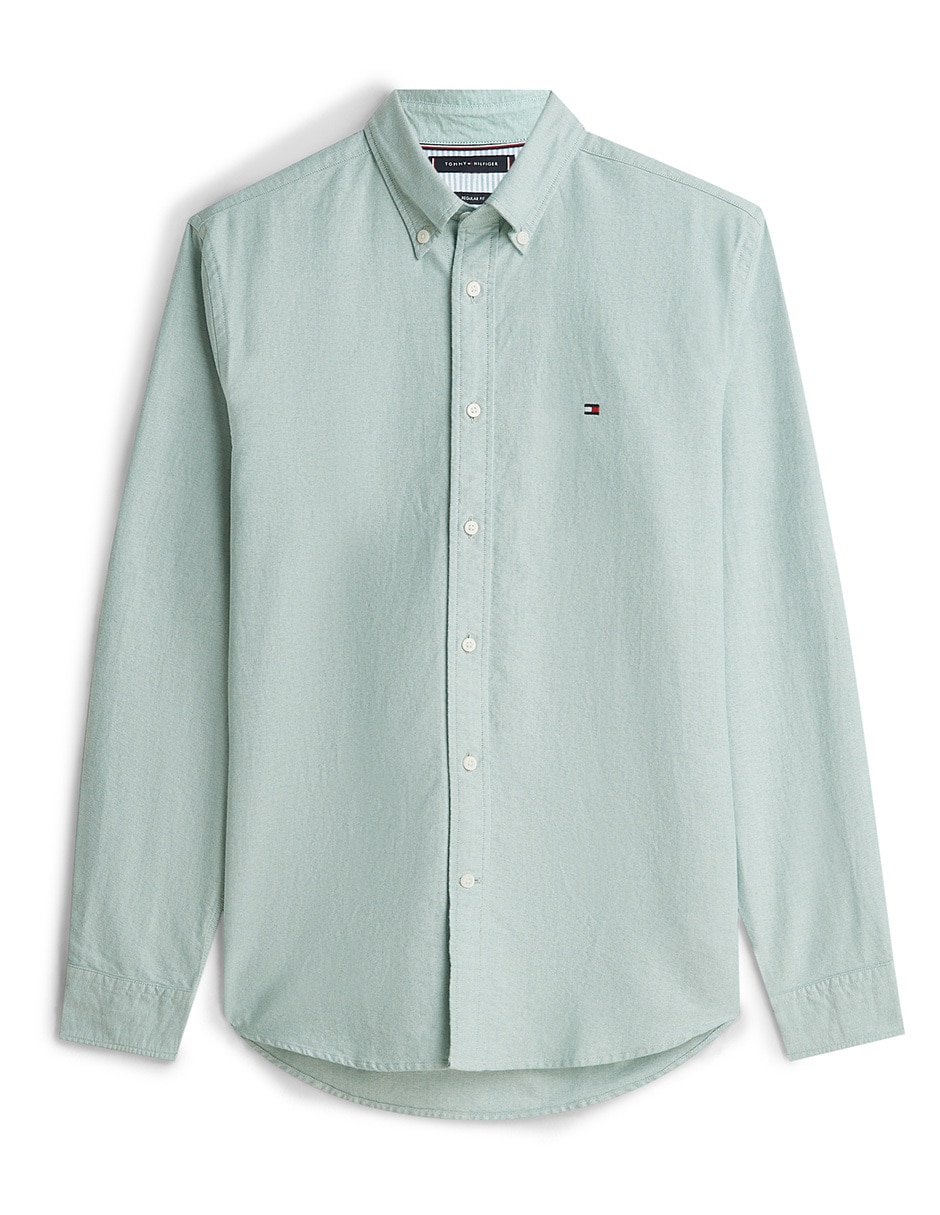 Camisa casual de algodón manga larga para hombre
