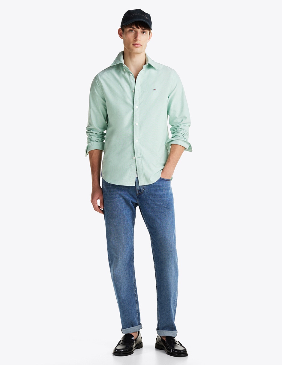Camisa casual de algodón manga larga para hombre 4