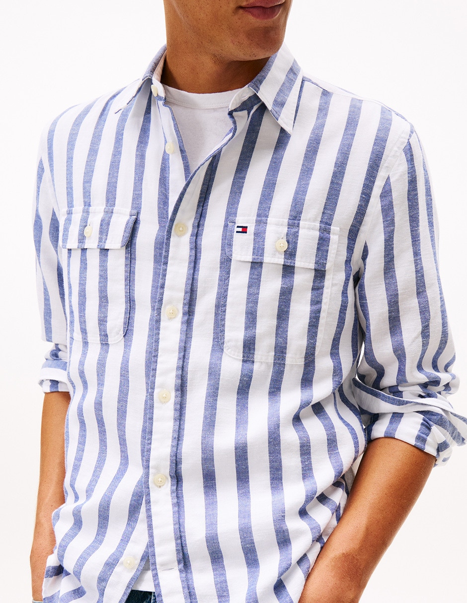 Camisa casual de algodón manga larga para hombre 2