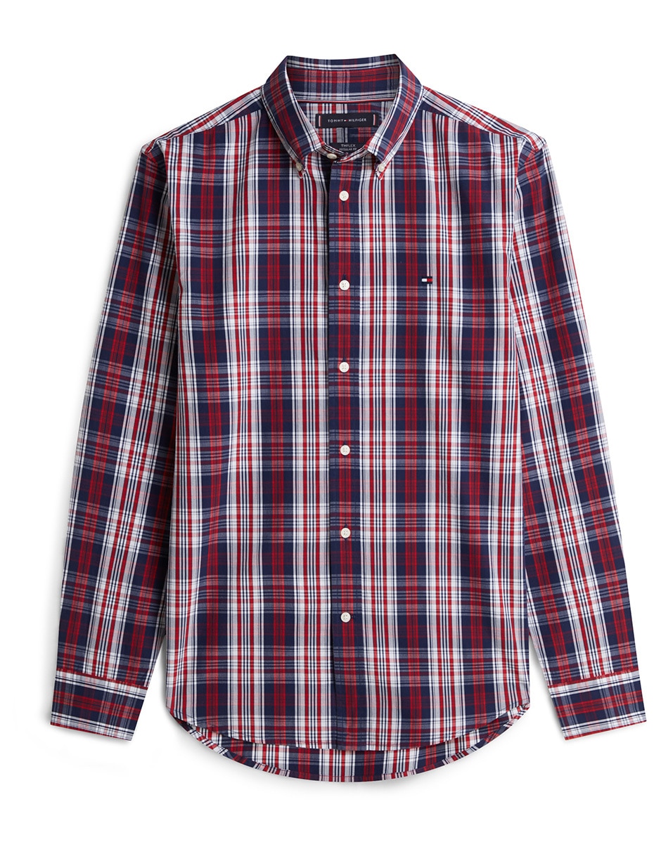 Camisa casual de algodón manga larga para hombre