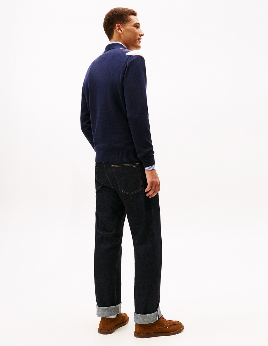 Suéter cuello polo para hombre 4