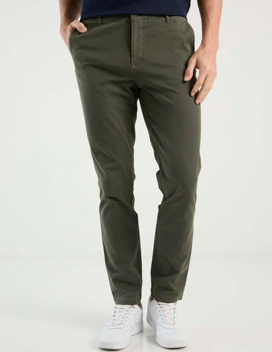 Pantalón straight de algodón para hombre