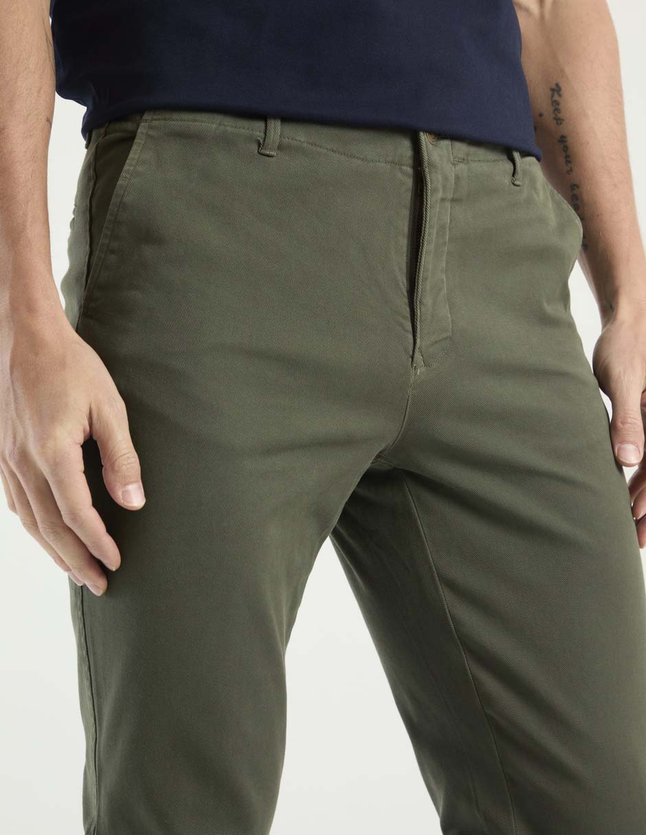 Pantalón straight de algodón para hombre 4