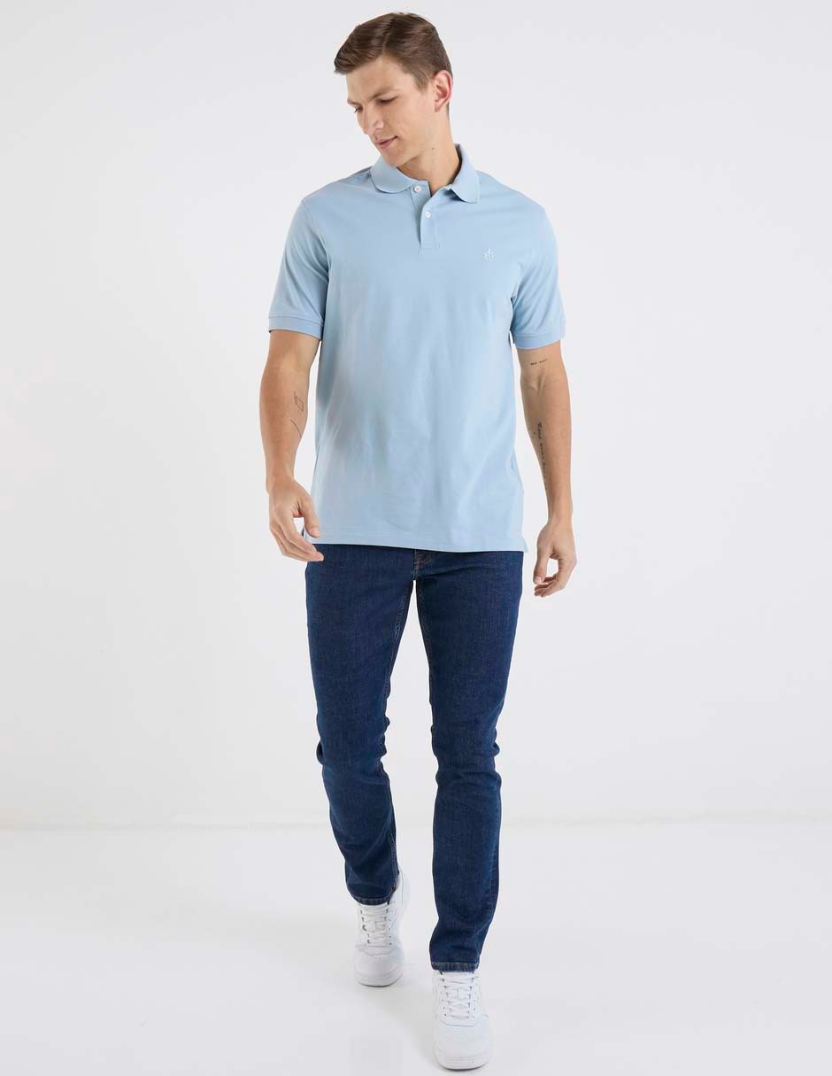Jeans straight lavado obscuro para hombre 3