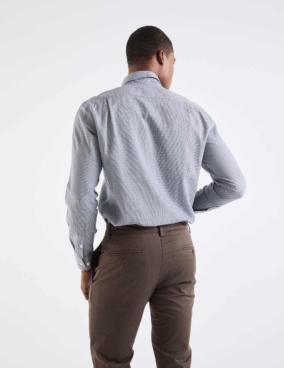 Camisa casual de algodón manga larga para hombre 2