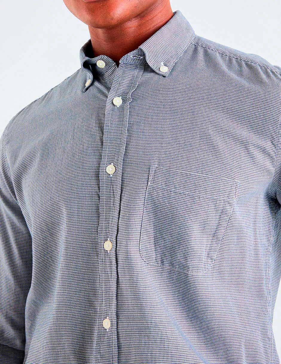 Camisa casual de algodón manga larga para hombre 4