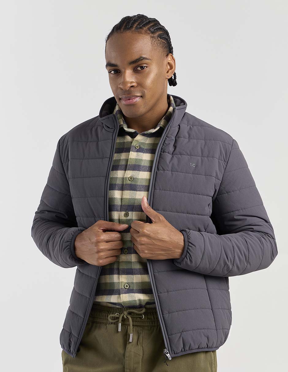 Chamarra acolchada capitonada para hombre