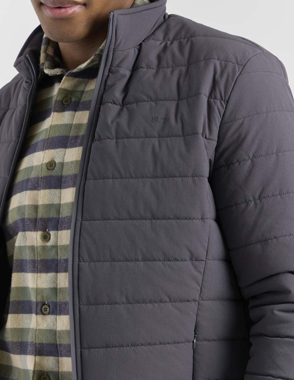 Chamarra acolchada capitonada para hombre 4